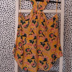 Maeve by Anthro Plus Size 20 Yellow Halter Top